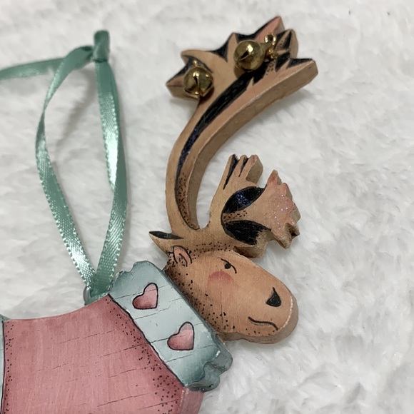 Alaska caribou reindeer wood ornament Mary Harper - Picture 3 of 12